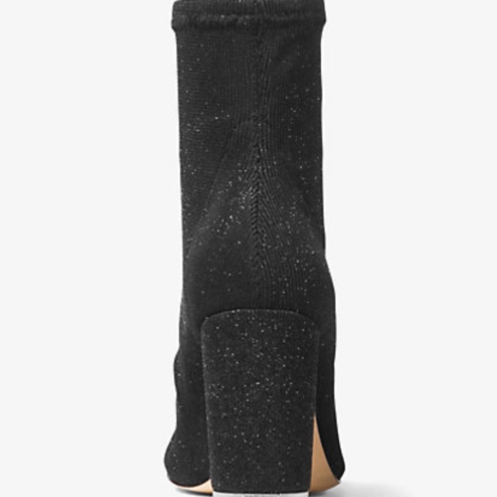 Michael Kors Glitter Black Heeled Boots - Picture 8 of 8